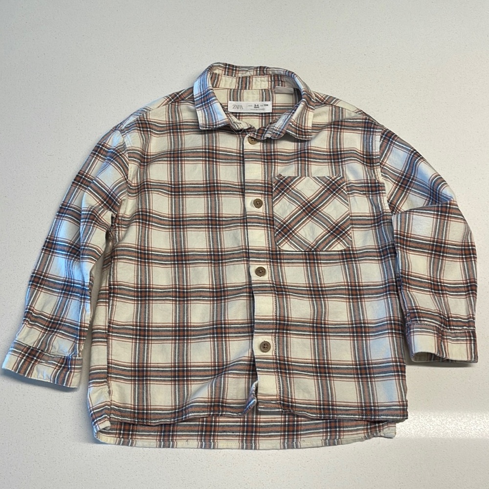 Zara Toddler Long Sleeve Lapel collar shirt